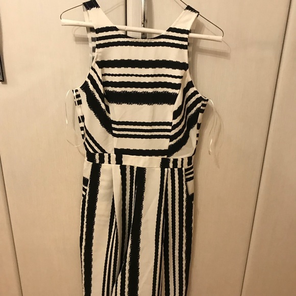 Jealous Tomato Pants - Black and White Capri Jumpsuit
